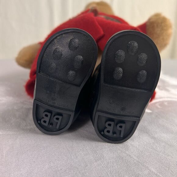 Vintage Eden Paddington Bear Plush Toy with Boots Red Coat Blue Hat 11 Inch - Picture 8 of 10